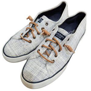 Sperry Top Sider Canvas Cross-hatch Boat Shoes Slip-on Memory Foam Sneaker